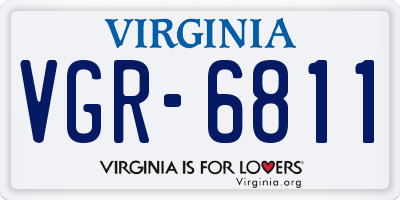VA license plate VGR6811