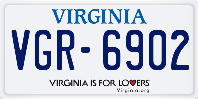 VA license plate VGR6902