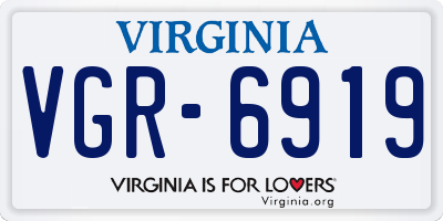 VA license plate VGR6919