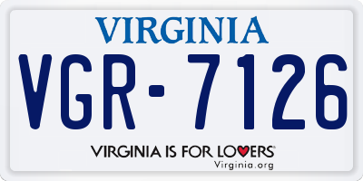 VA license plate VGR7126