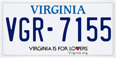 VA license plate VGR7155