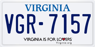 VA license plate VGR7157