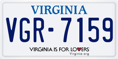 VA license plate VGR7159