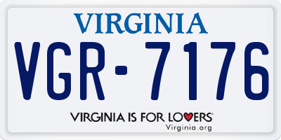 VA license plate VGR7176