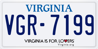 VA license plate VGR7199