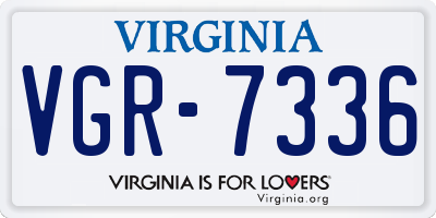 VA license plate VGR7336