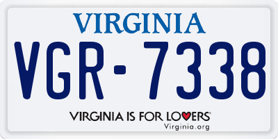 VA license plate VGR7338