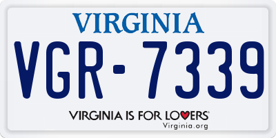 VA license plate VGR7339