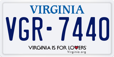 VA license plate VGR7440