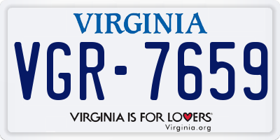 VA license plate VGR7659