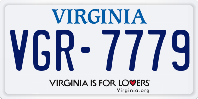 VA license plate VGR7779