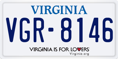 VA license plate VGR8146