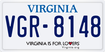 VA license plate VGR8148