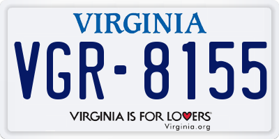 VA license plate VGR8155