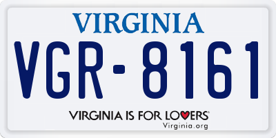 VA license plate VGR8161