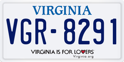 VA license plate VGR8291