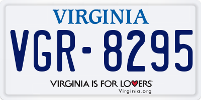 VA license plate VGR8295