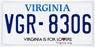 VA license plate VGR8306