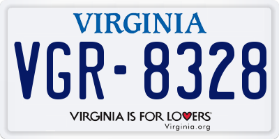 VA license plate VGR8328