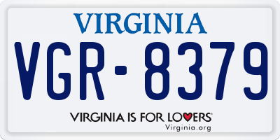 VA license plate VGR8379