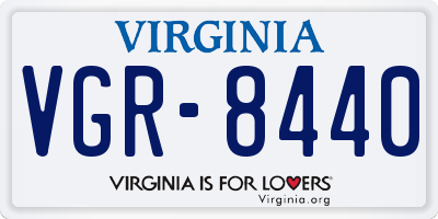 VA license plate VGR8440