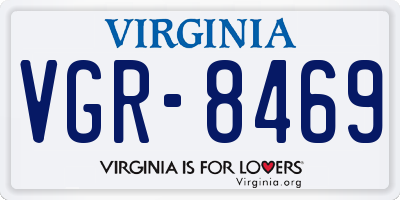VA license plate VGR8469