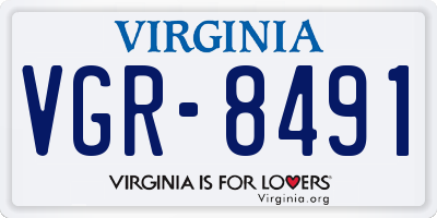 VA license plate VGR8491