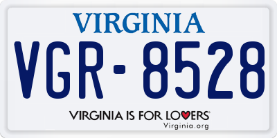 VA license plate VGR8528