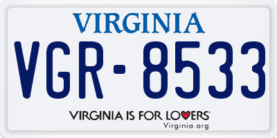 VA license plate VGR8533