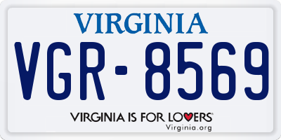 VA license plate VGR8569