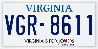 VA license plate VGR8611