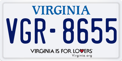 VA license plate VGR8655