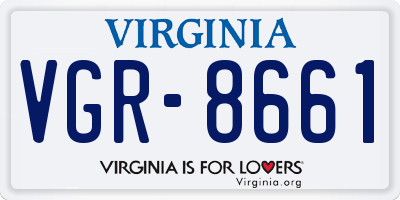 VA license plate VGR8661