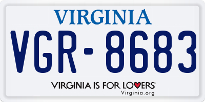 VA license plate VGR8683