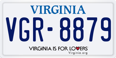 VA license plate VGR8879
