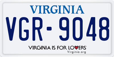 VA license plate VGR9048