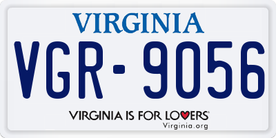 VA license plate VGR9056