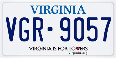 VA license plate VGR9057