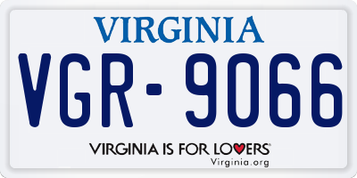 VA license plate VGR9066