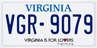 VA license plate VGR9079