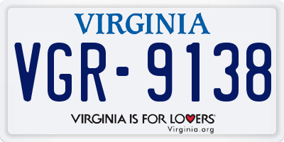 VA license plate VGR9138
