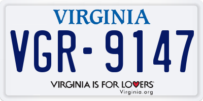 VA license plate VGR9147