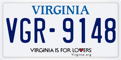 VA license plate VGR9148