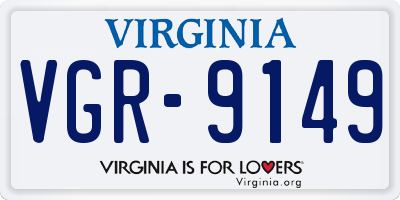 VA license plate VGR9149