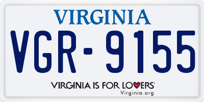 VA license plate VGR9155