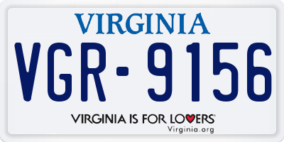 VA license plate VGR9156