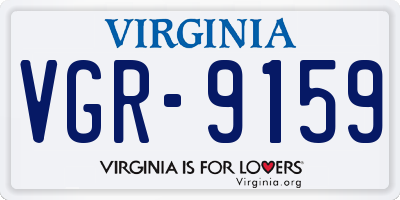 VA license plate VGR9159