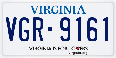 VA license plate VGR9161
