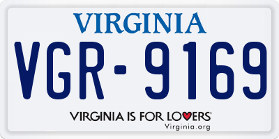 VA license plate VGR9169