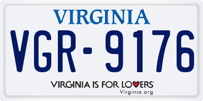 VA license plate VGR9176